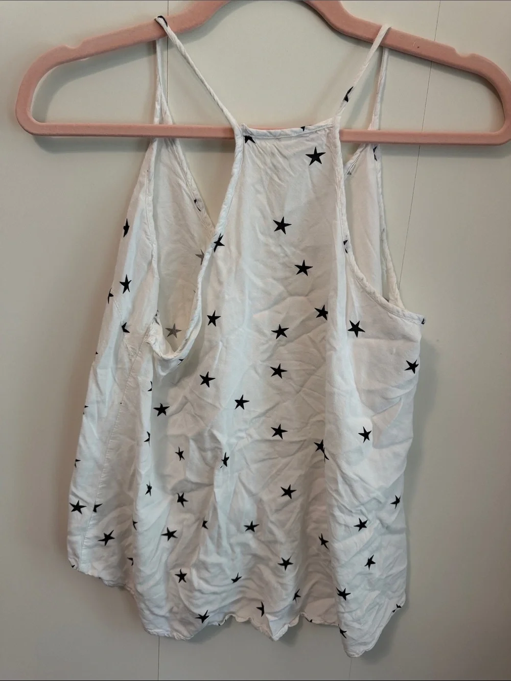 Japna White Star Print Tie-Front Camisole